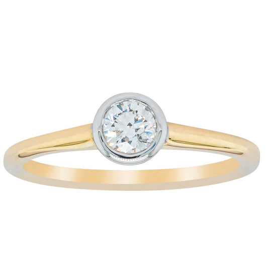 18ct Yellow Gold .30ct Diamond Natalia Ring