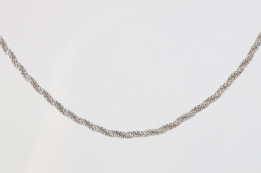 17" 14k White Gold Twisted Chain Necklace (12.79g.)