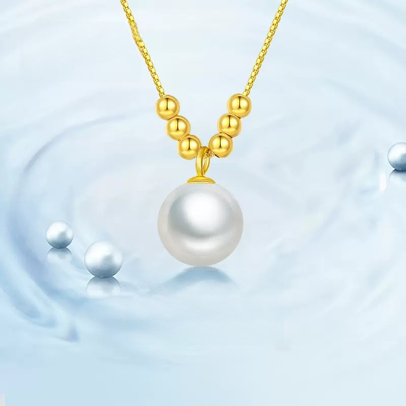 18K Gold Pearl Pendant