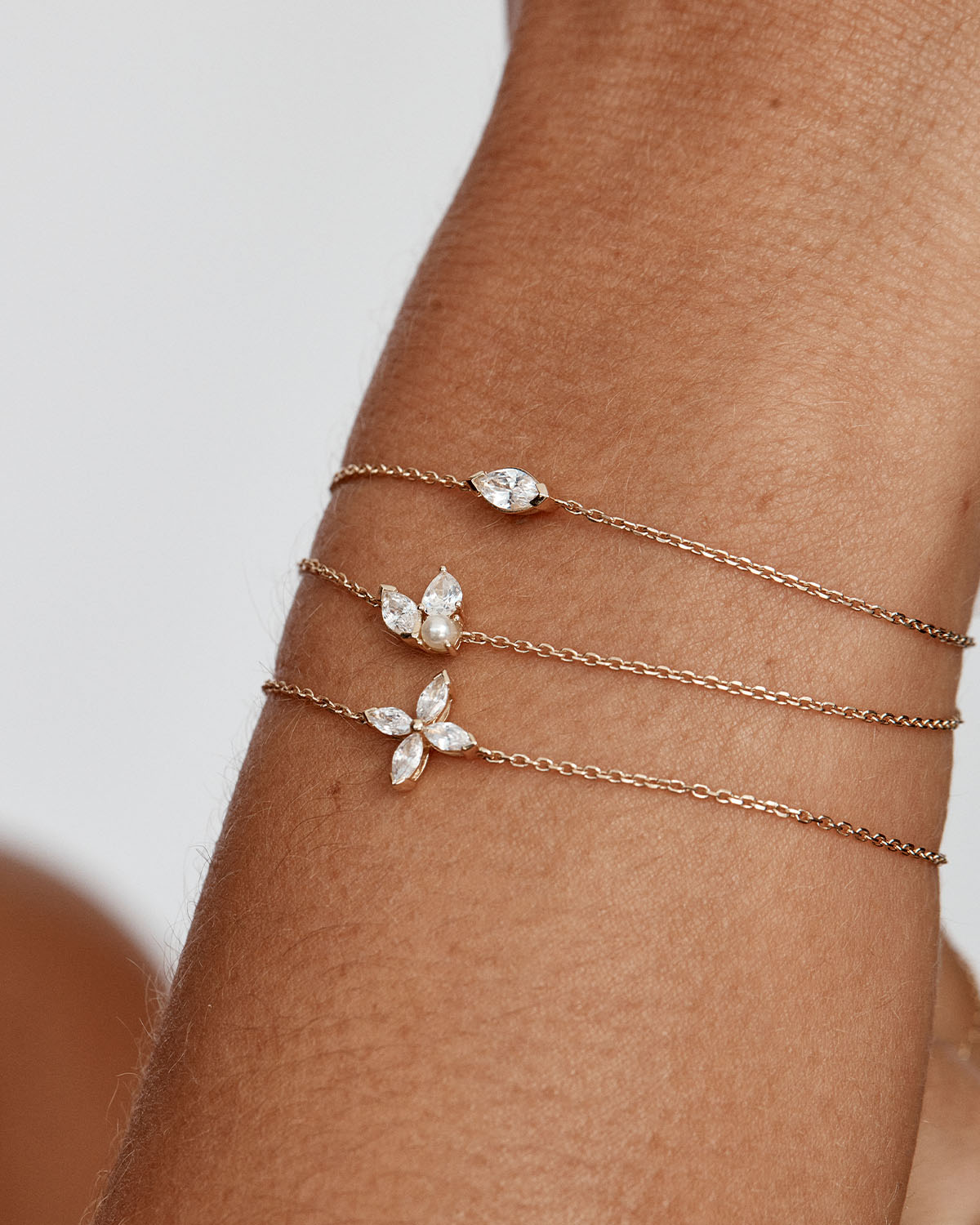 14k Solid Gold In Bloom Lab-Grown Diamond Bracelet